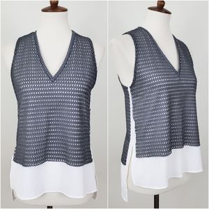 Zara W/B Collection Sleeveless V-Neck Layer Top
